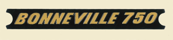 Decal, Bonneville 750, Gold on Black