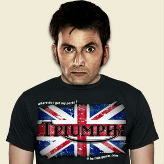 Tee Shirt, Triumph on Distressed British Flag