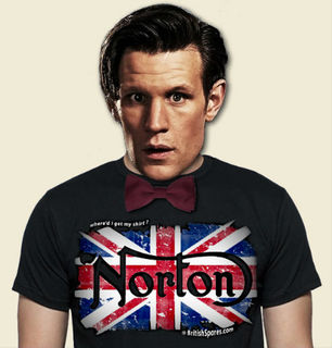 Tee Shirt, Norton on Distressed British Flag
