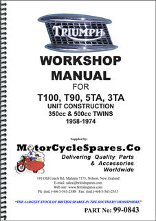 Factory Workshop Manual Triumph 350 and 500cc C Range Models