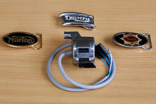 Lucas Hi-Lo Beam Switch Assembly + 2 Push, incl Brake Perch,  1971 on