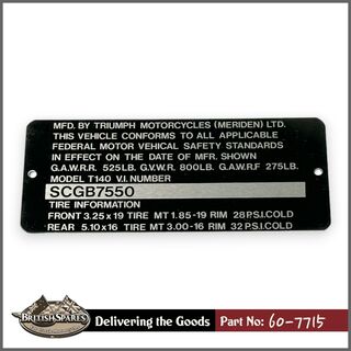60-7715 Certification Label