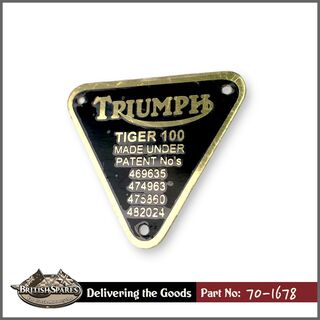 70-1678 Patent Plate
