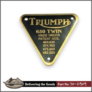 70-2909 Patent Plate