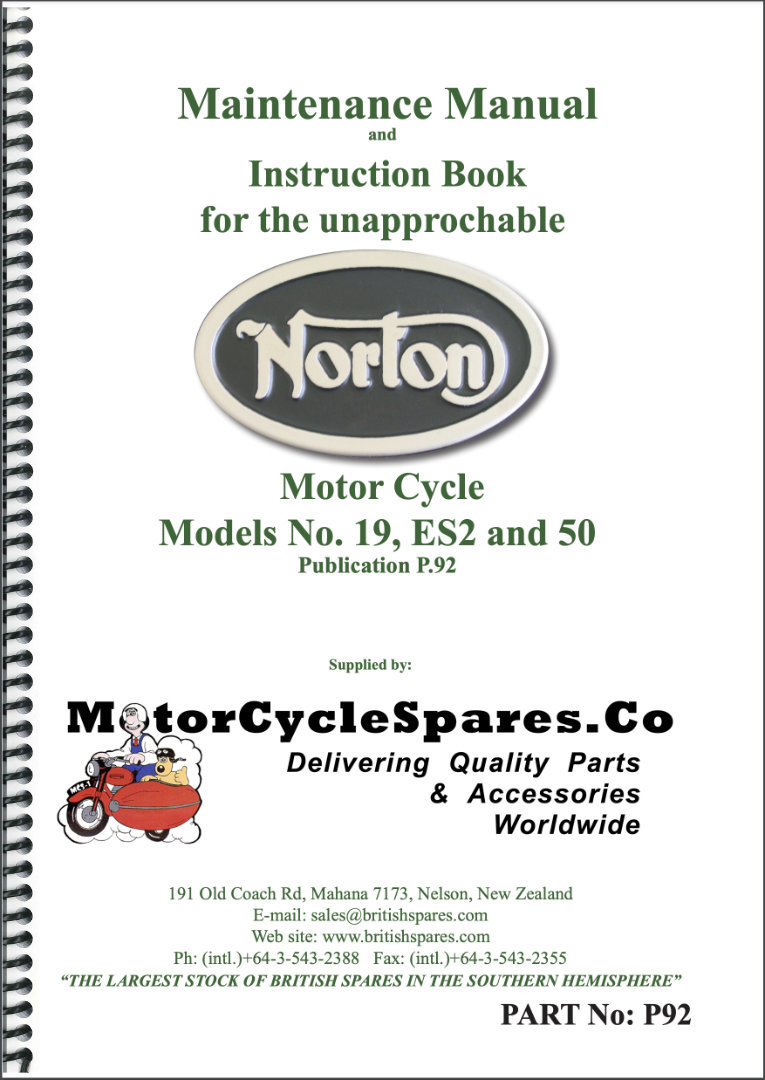 Maintenance Manual Norton Singles to 1957