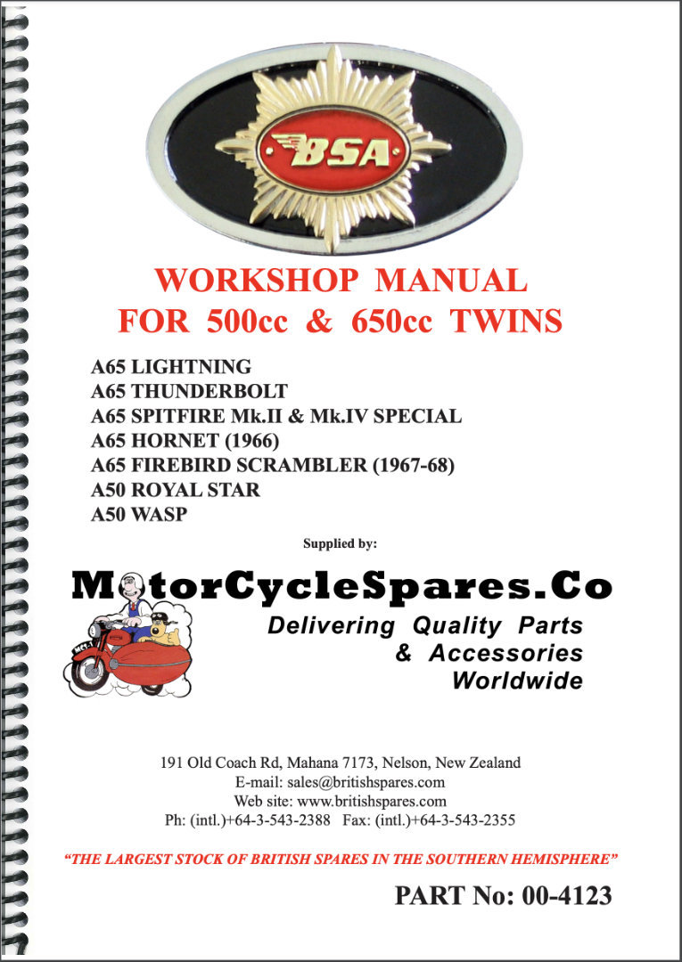 Factory Workshop Manual BSA A50 & A65 1966-68