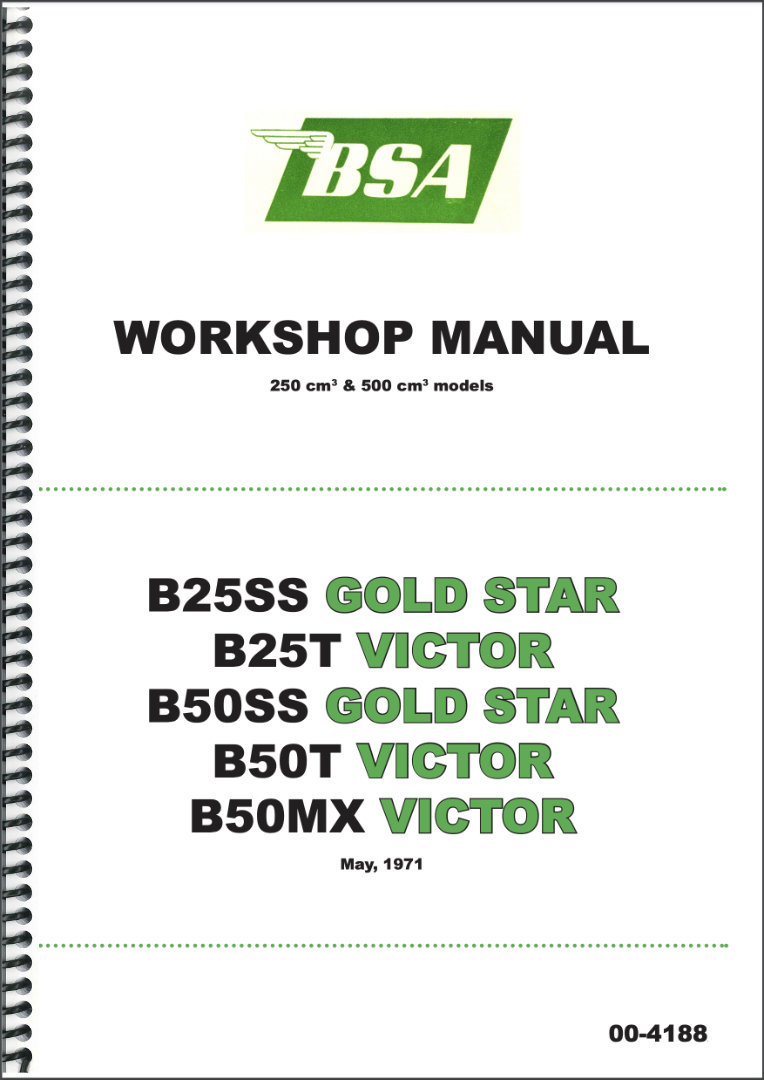 Factory Workshop Manual BSA B25 & B50 1971-72