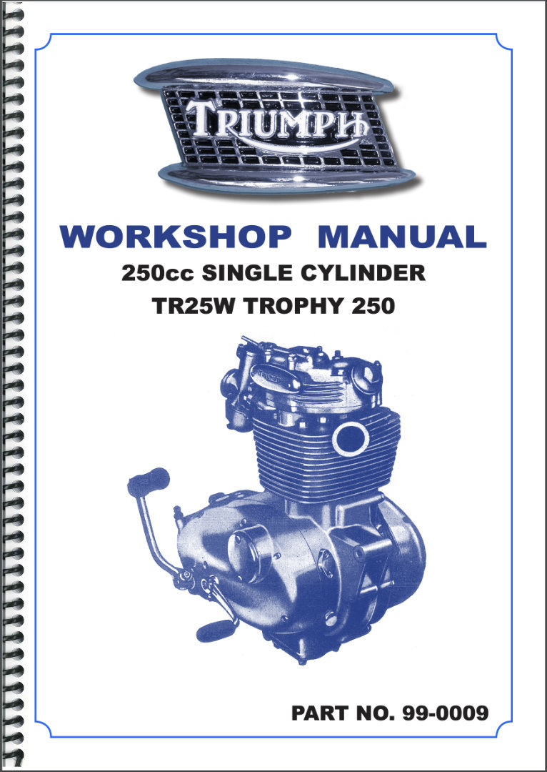 Factory Workshop Manual Triumph 250 Trophy TR25W 1968-70