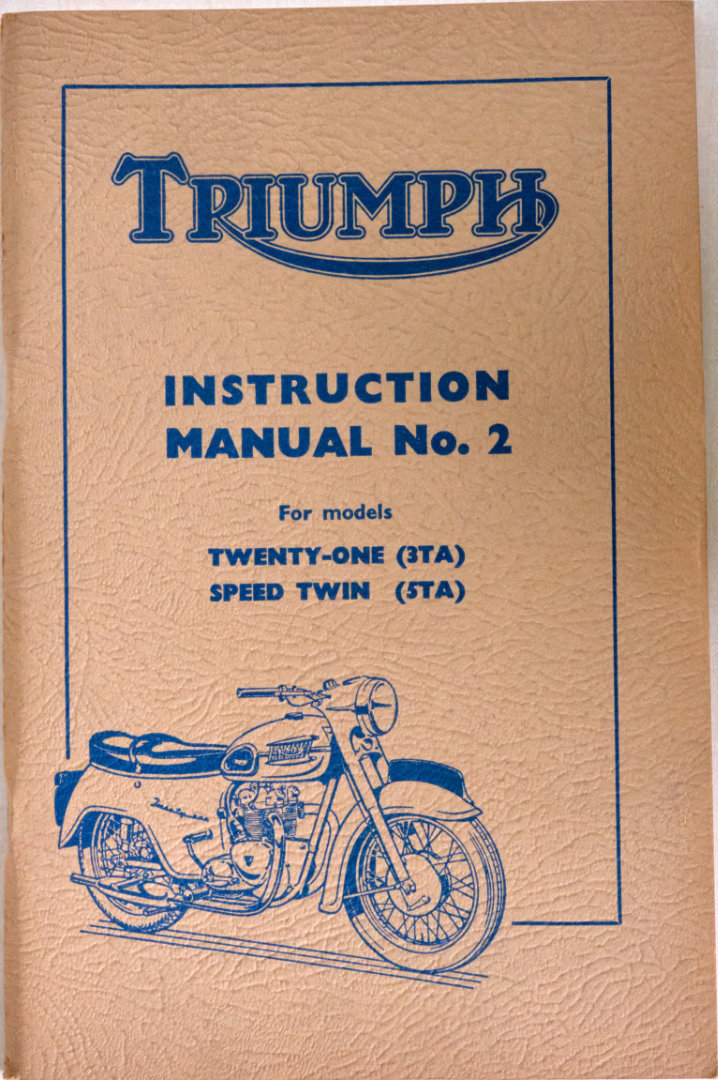 Factory Workshop Manual Triumph 3TA and 5TA 1957-59