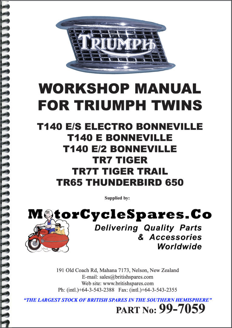 Factory Workshop Manual Triumph 750 Twins 1979-83