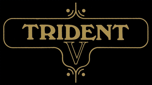 Decal, Trident 1972-73, Sidecover, 5 Speed, Gold on Clear