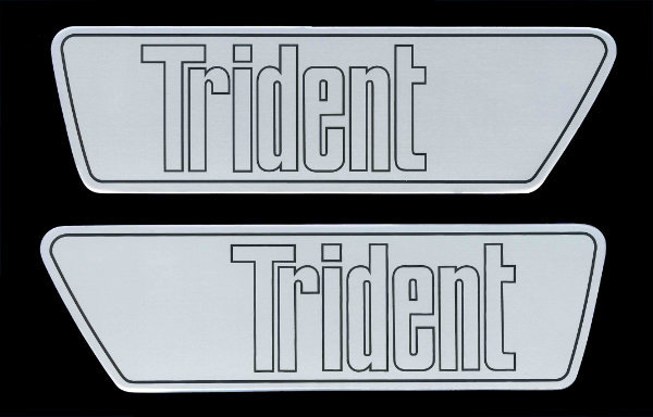 Decal, Trident 1969-70, Pair, Black on Silver