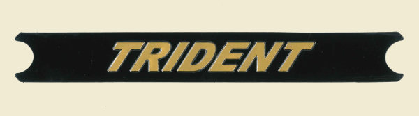 Decal, Trident, Gold on Black