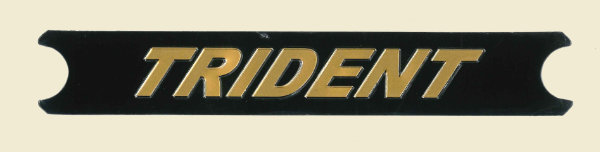Decal, Trident T160, Gold on Black