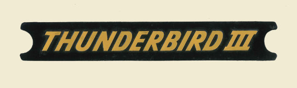 Decal, Thunderbird III T180, Gold on Black