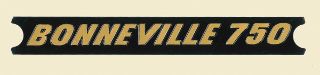 Decal, Bonneville 750, Gold on Black