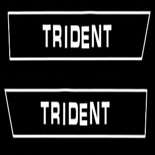 Decal, Trident 1970, Sidecover, Pair, White on Clear
